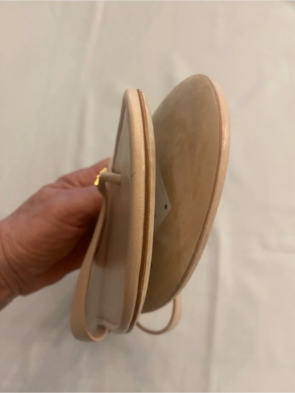 Women’s Tory Burch Beige Pink Nude Leather Flip Flop Thong Sandals NEW size 11